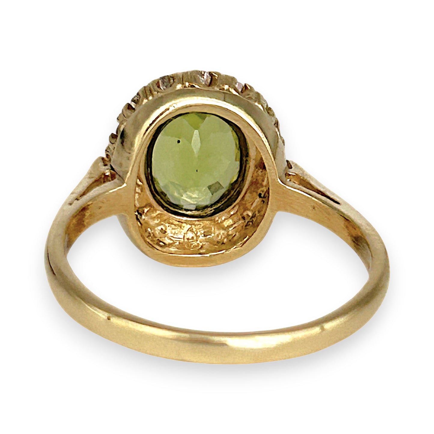 GOLD DEAL | 9kt Gold Halo of Eden Peridot Ring Valuation $2,100