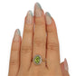 GOLD DEAL | 9kt Gold Halo of Eden Peridot Ring Valuation $2,100