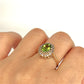 GOLD DEAL | 9kt Gold Halo of Eden Peridot Ring Valuation $2,100