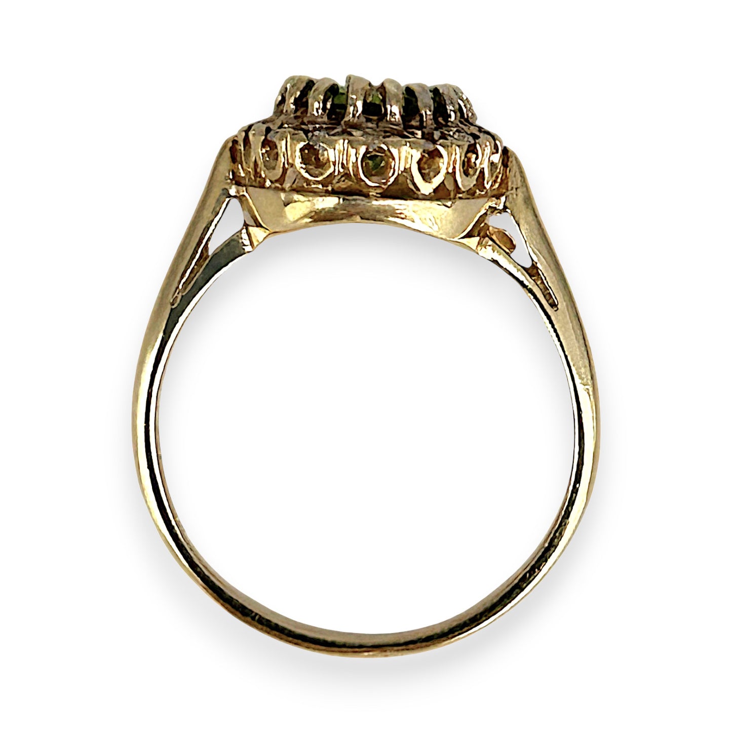 GOLD DEAL | 9kt Gold Halo of Eden Peridot Ring Valuation $2,100