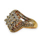 GOLD DEAL | 9kt Gold PROUNDS Radiance Cluster Ring Valuation $2,700