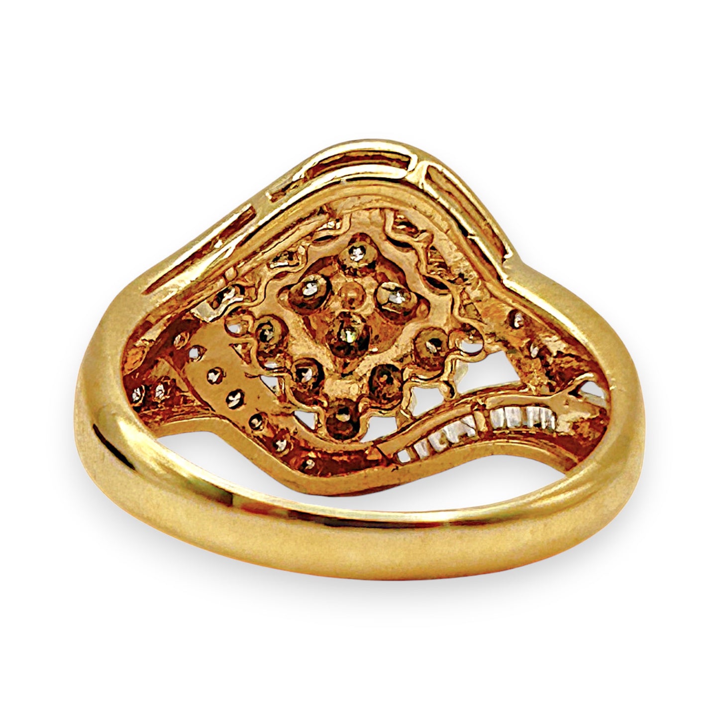 GOLD DEAL | 9kt Gold PROUNDS Radiance Cluster Ring Valuation $2,700