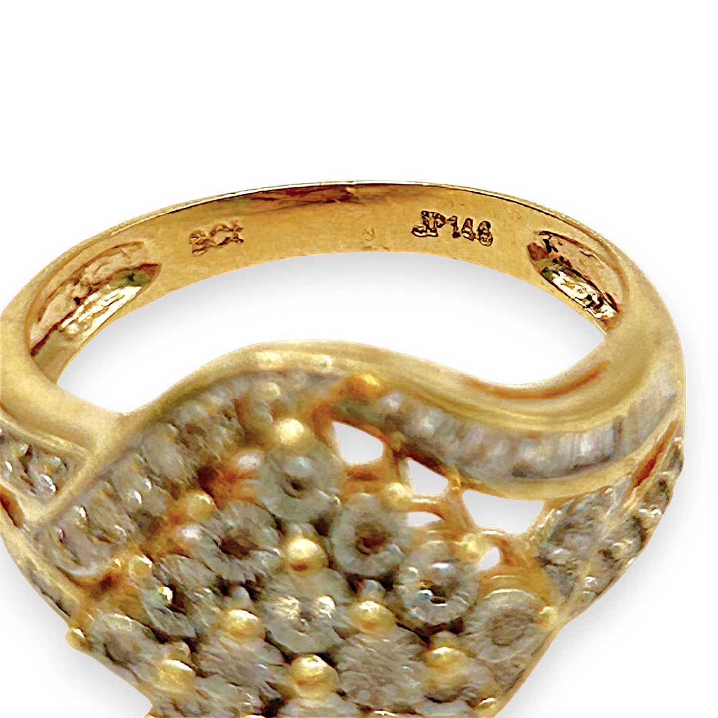 GOLD DEAL | 9kt Gold PROUNDS Radiance Cluster Ring Valuation $2,700