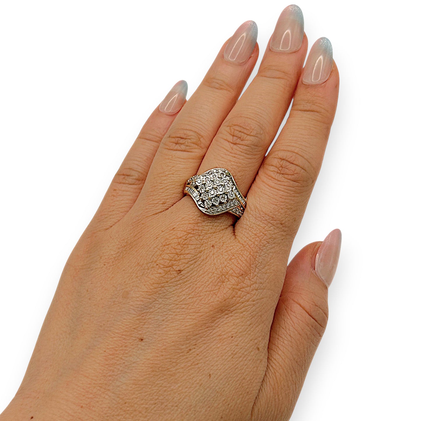 GOLD DEAL | 9kt Gold PROUNDS Radiance Cluster Ring Valuation $2,700