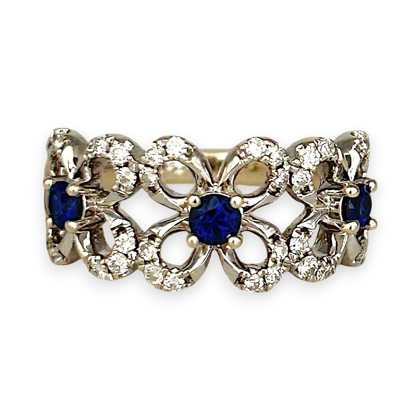 GOLD DEAL | 9kt Gold Starlit Sapphire Bouquet Ring Valuation $3,000