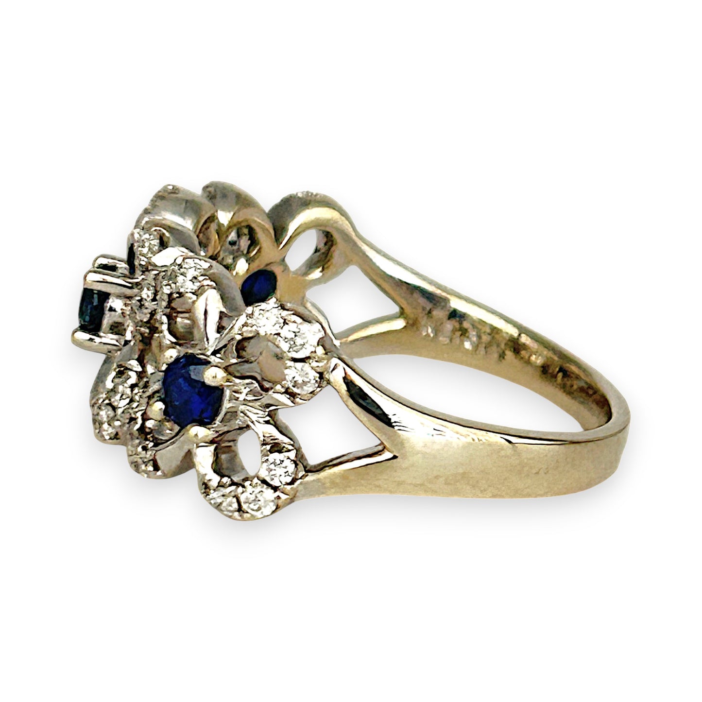 GOLD DEAL | 9kt Gold Starlit Sapphire Bouquet Ring Valuation $3,000
