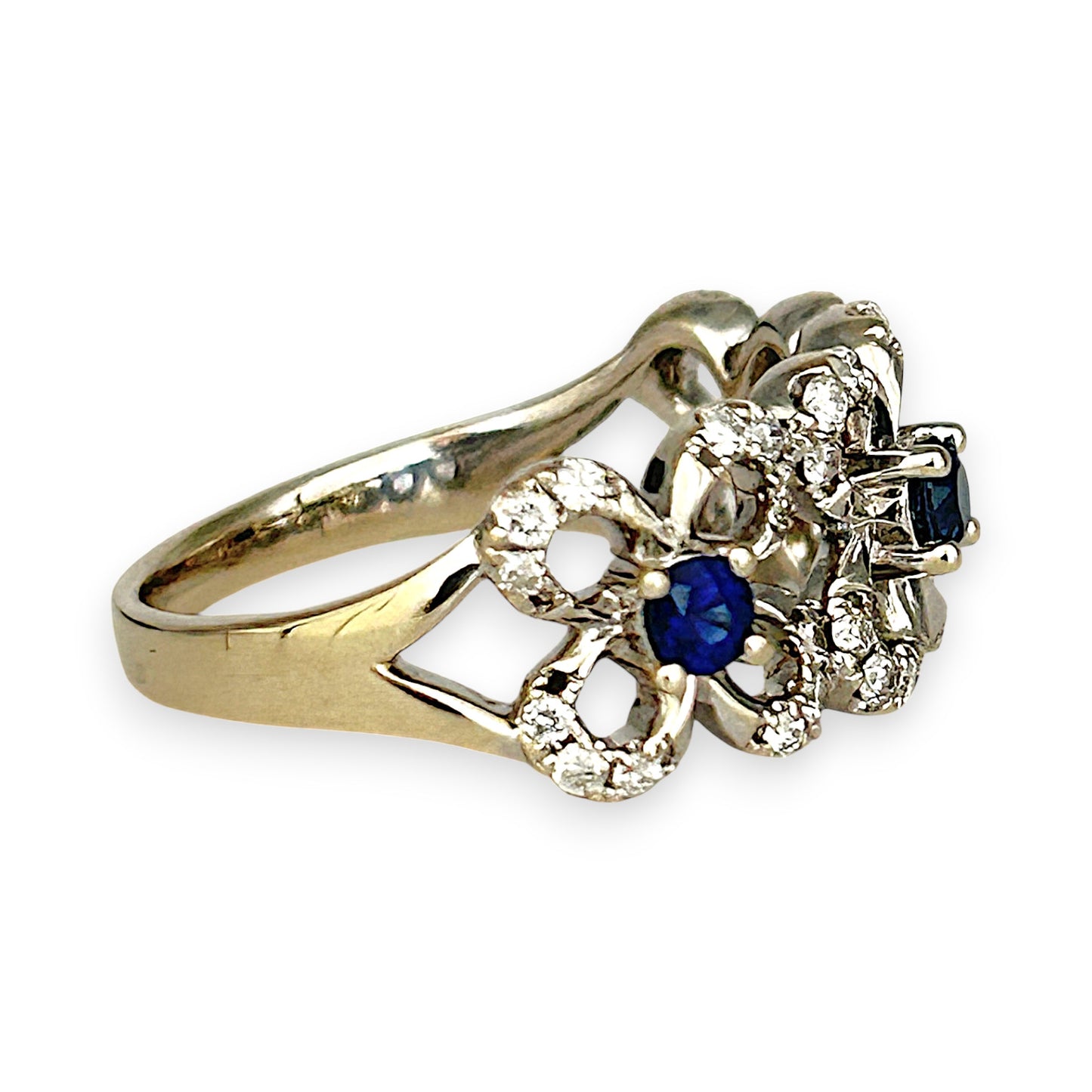 GOLD DEAL | 9kt Gold Starlit Sapphire Bouquet Ring Valuation $3,000