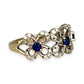 GOLD DEAL | 9kt Gold Starlit Sapphire Bouquet Ring Valuation $3,000