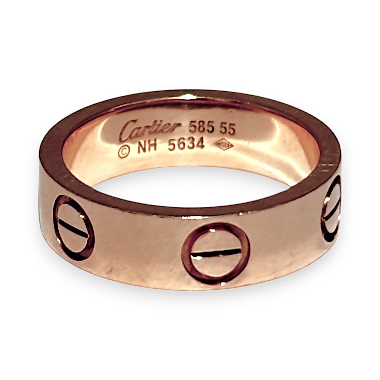 14ct Rose Gold Cartier Love Ring Size P. R # 226