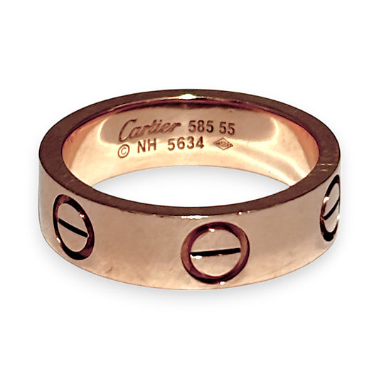 14ct Rose Gold Cartier Love Ring Size P. R # 226