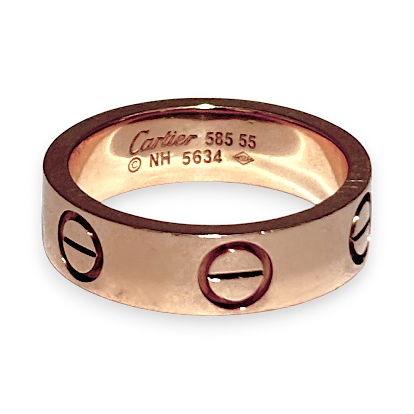 14ct Rose Gold Cartier Love Ring Size P. R # 226