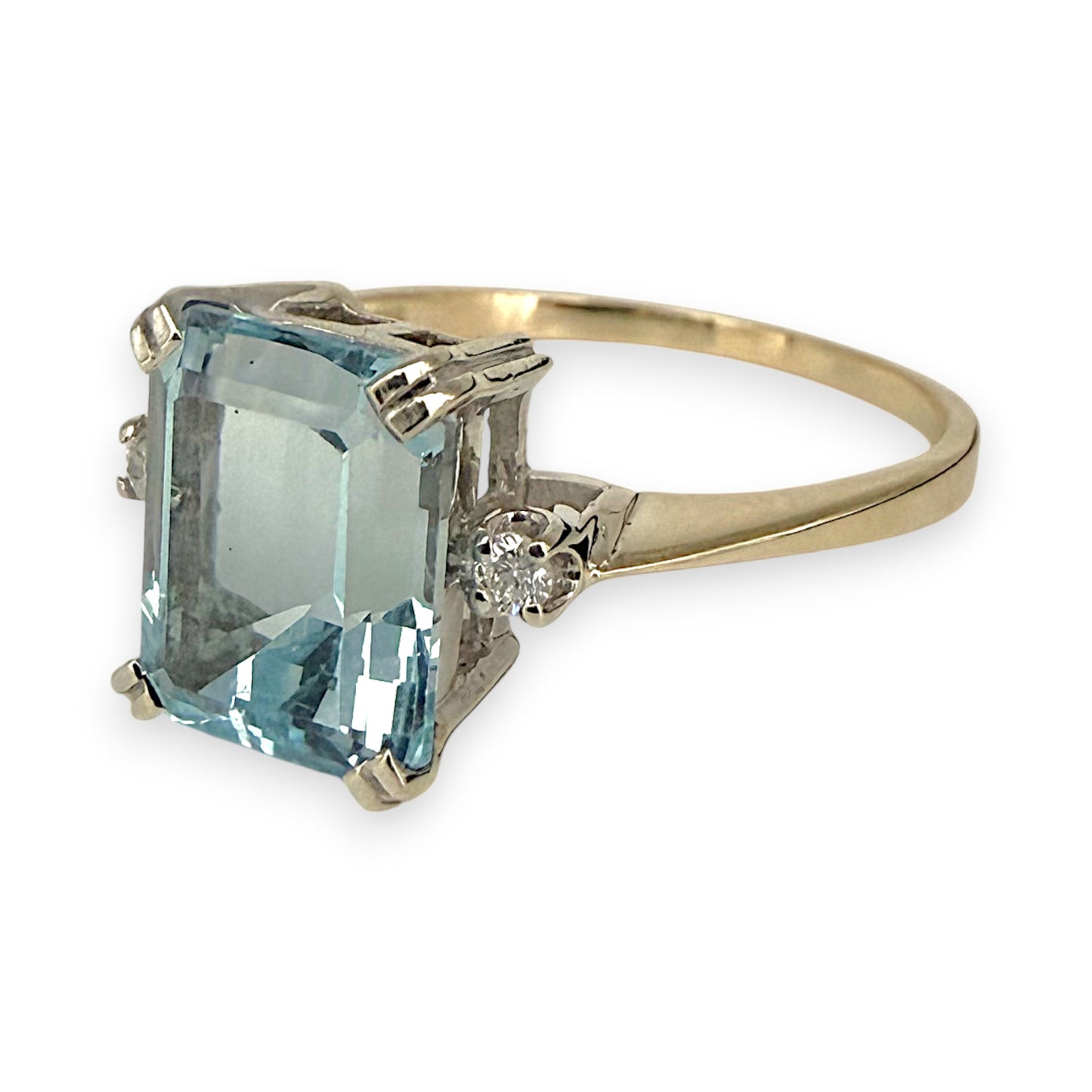 NZGD | 9ct Gold Aqua Tranquility Ring Size R