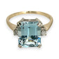 NZGD | 9ct Gold Aqua Tranquility Ring Size R