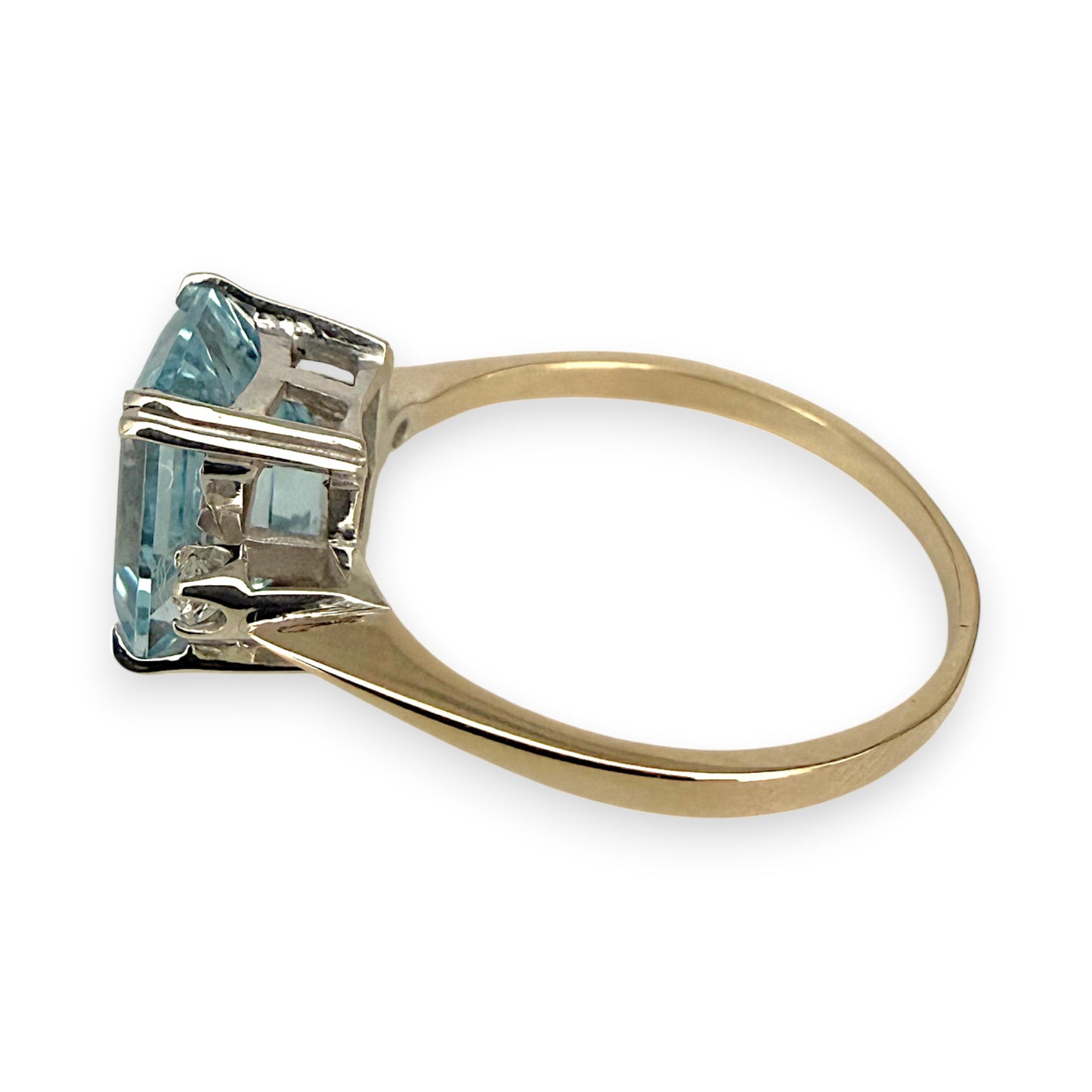 NZGD | 9ct Gold Aqua Tranquility Ring Size R