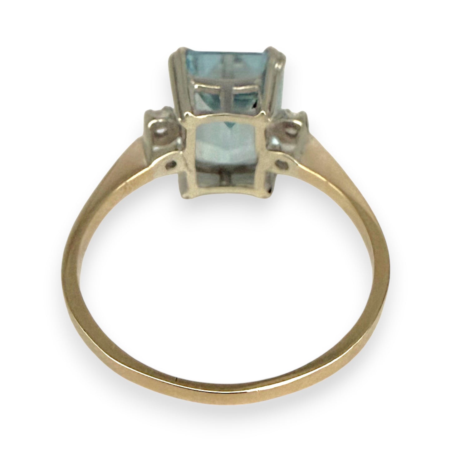 NZGD | 9ct Gold Aqua Tranquility Ring Size R