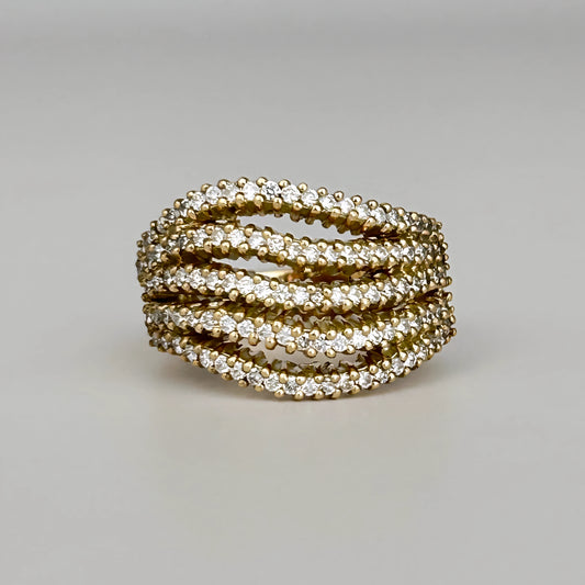 GOLD DEAL | 9kt Gold Refurbished Elysian Weave Ring Valuation $5,000