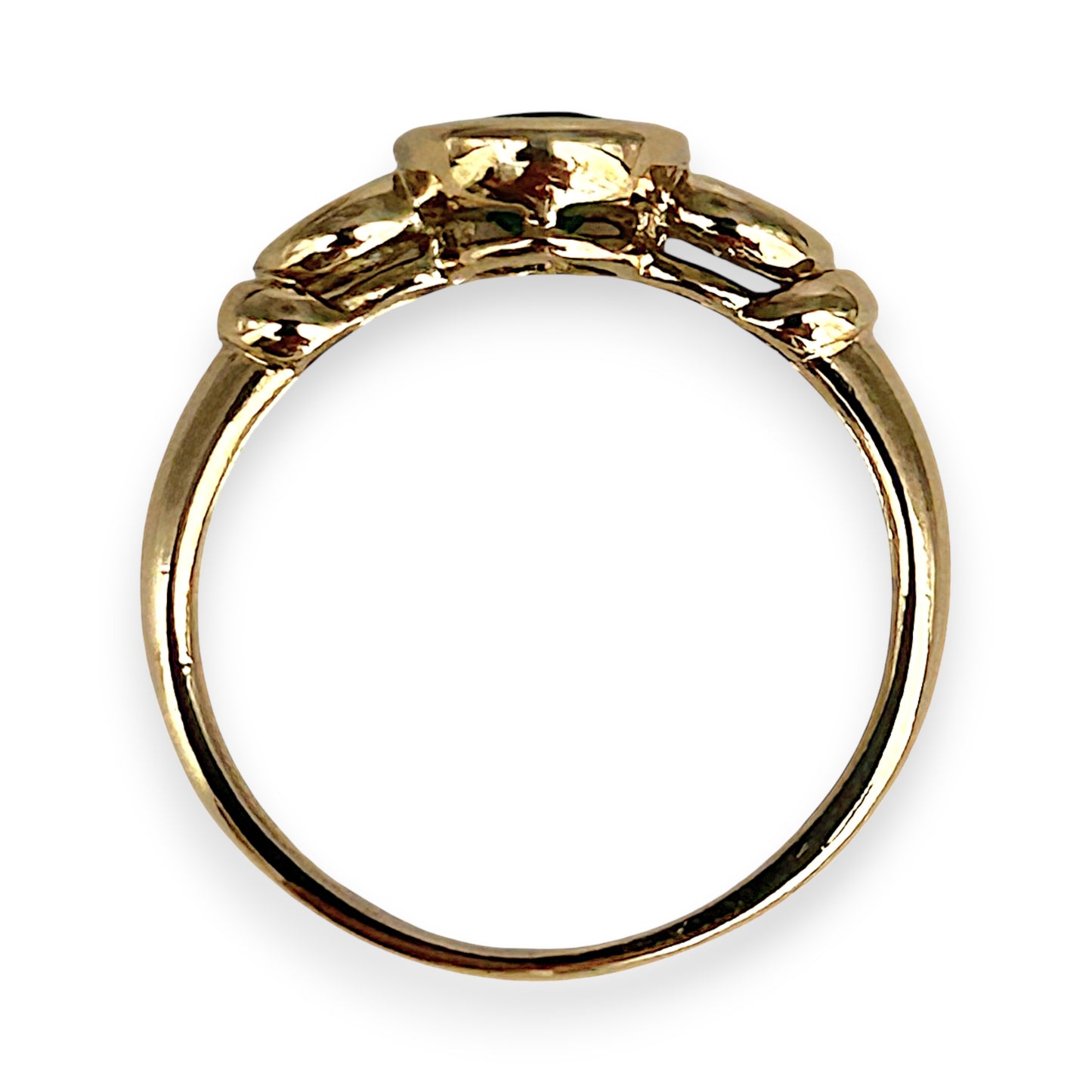 GOLD DEAL | 9kt Gold Emerald Dawn Trilogy Ring