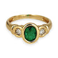 GOLD DEAL | 9kt Gold Emerald Dawn Trilogy Ring