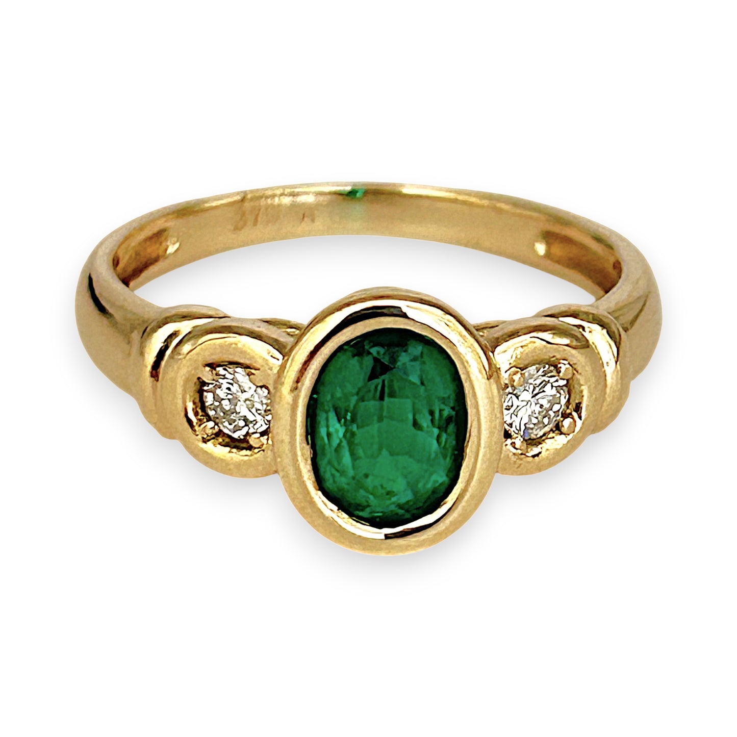 GOLD DEAL | 9kt Gold Emerald Dawn Trilogy Ring