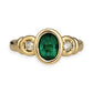 GOLD DEAL | 9kt Gold Emerald Dawn Trilogy Ring