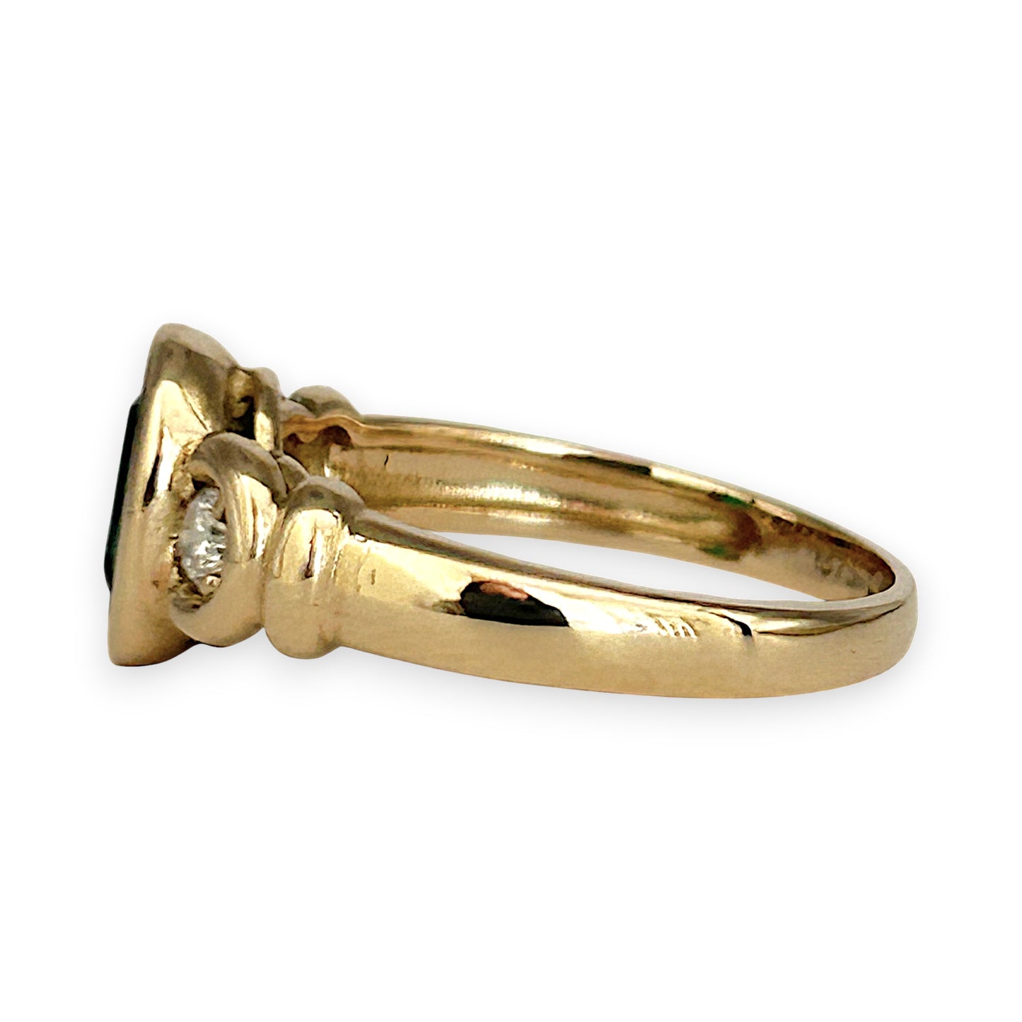 GOLD DEAL | 9kt Gold Emerald Dawn Trilogy Ring