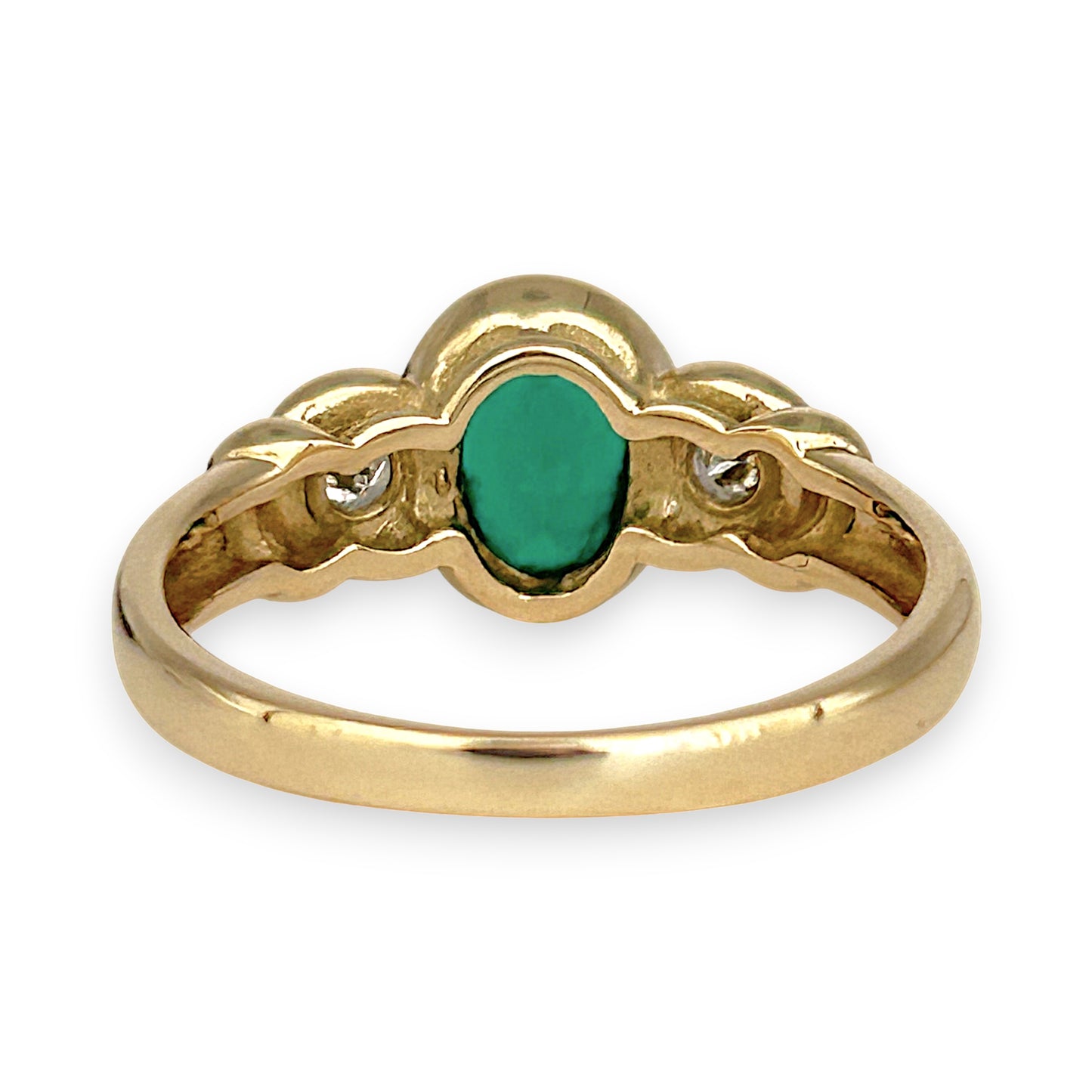 GOLD DEAL | 9kt Gold Emerald Dawn Trilogy Ring
