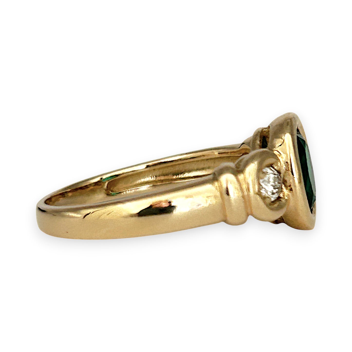 GOLD DEAL | 9kt Gold Emerald Dawn Trilogy Ring