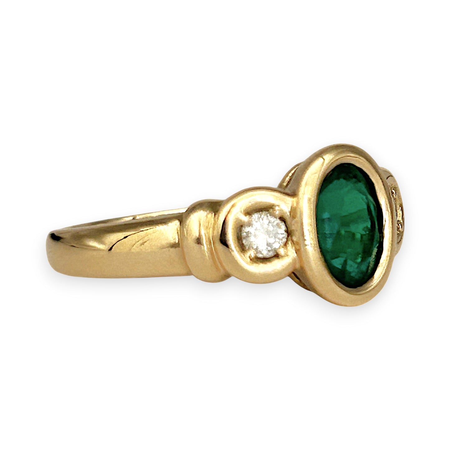 GOLD DEAL | 9kt Gold Emerald Dawn Trilogy Ring