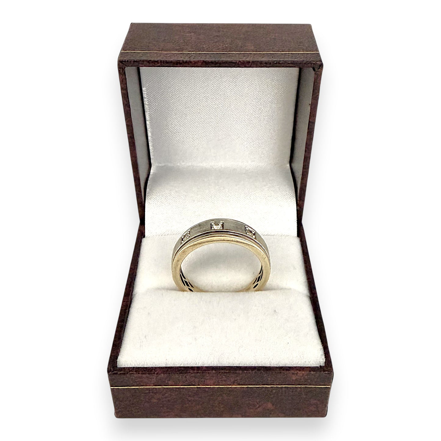 NZGD | 9ct Y/W Gold Dual Aura Diamond Band Ring Size R
