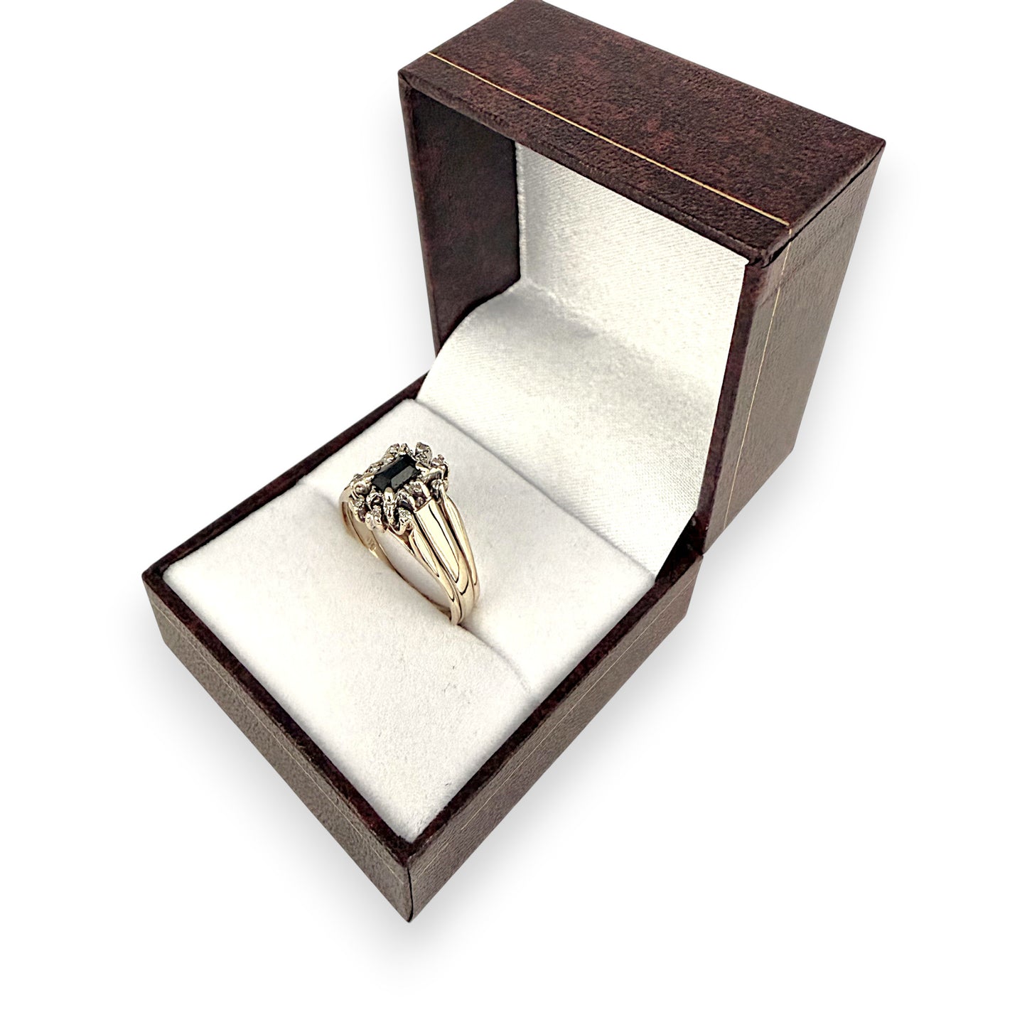 NZGD | 9ct Gold Vintage Midnight Sapphire Ring Size P