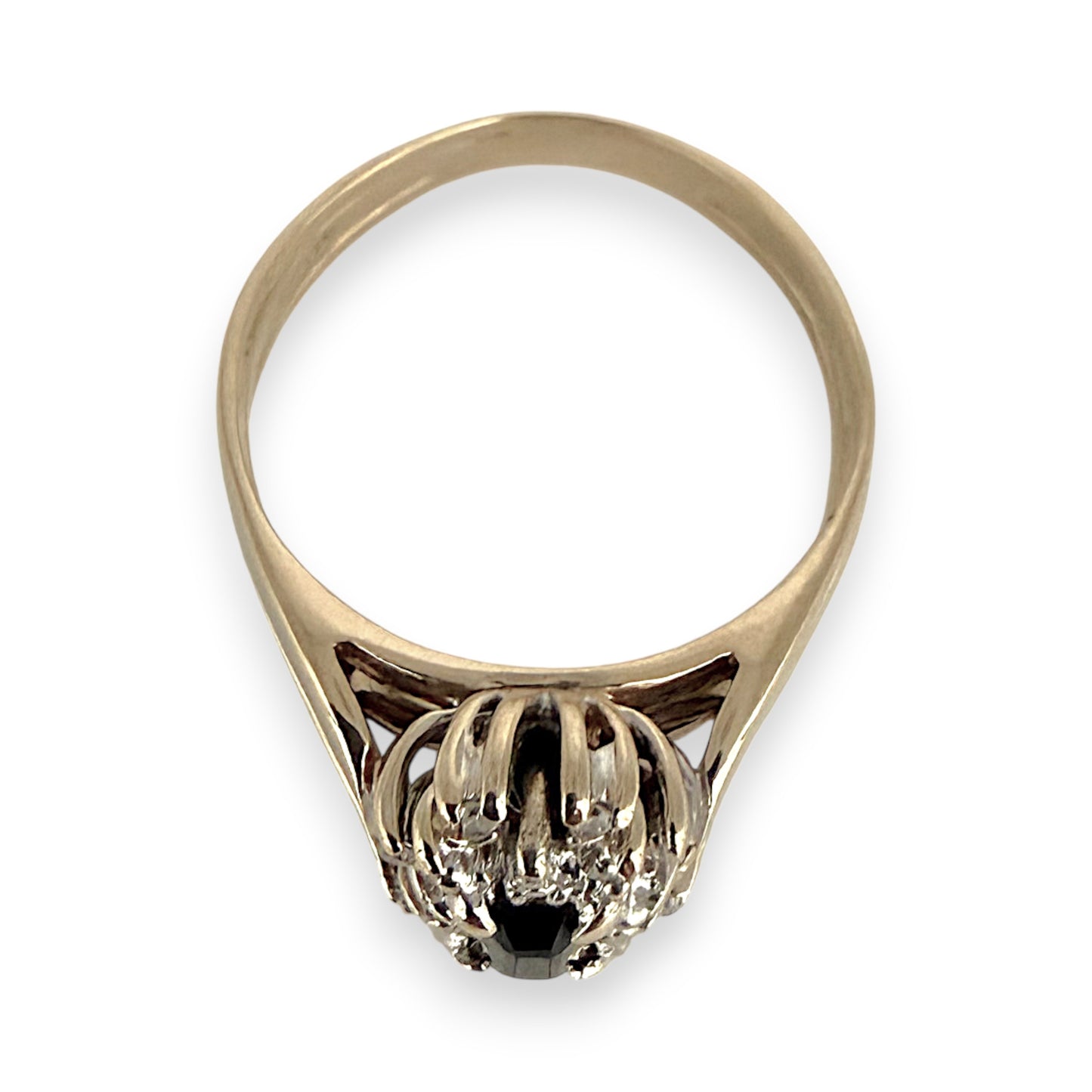 NZGD | 9ct Gold Vintage Midnight Sapphire Ring Size P