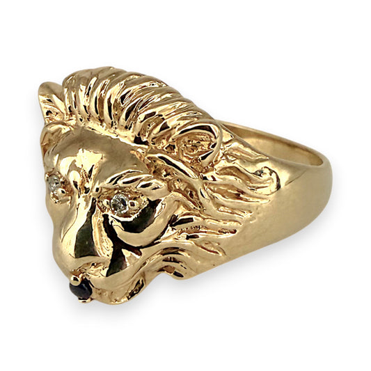 NZGD |  9ct Gold Lionheart Sovereign Ring Size T