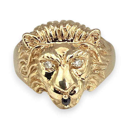 NZGD |  9ct Gold Lionheart Sovereign Ring Size T