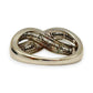 GOLD DEAL | 9kt White Gold Frosted Diamond Weave Ring Valuation $2,300
