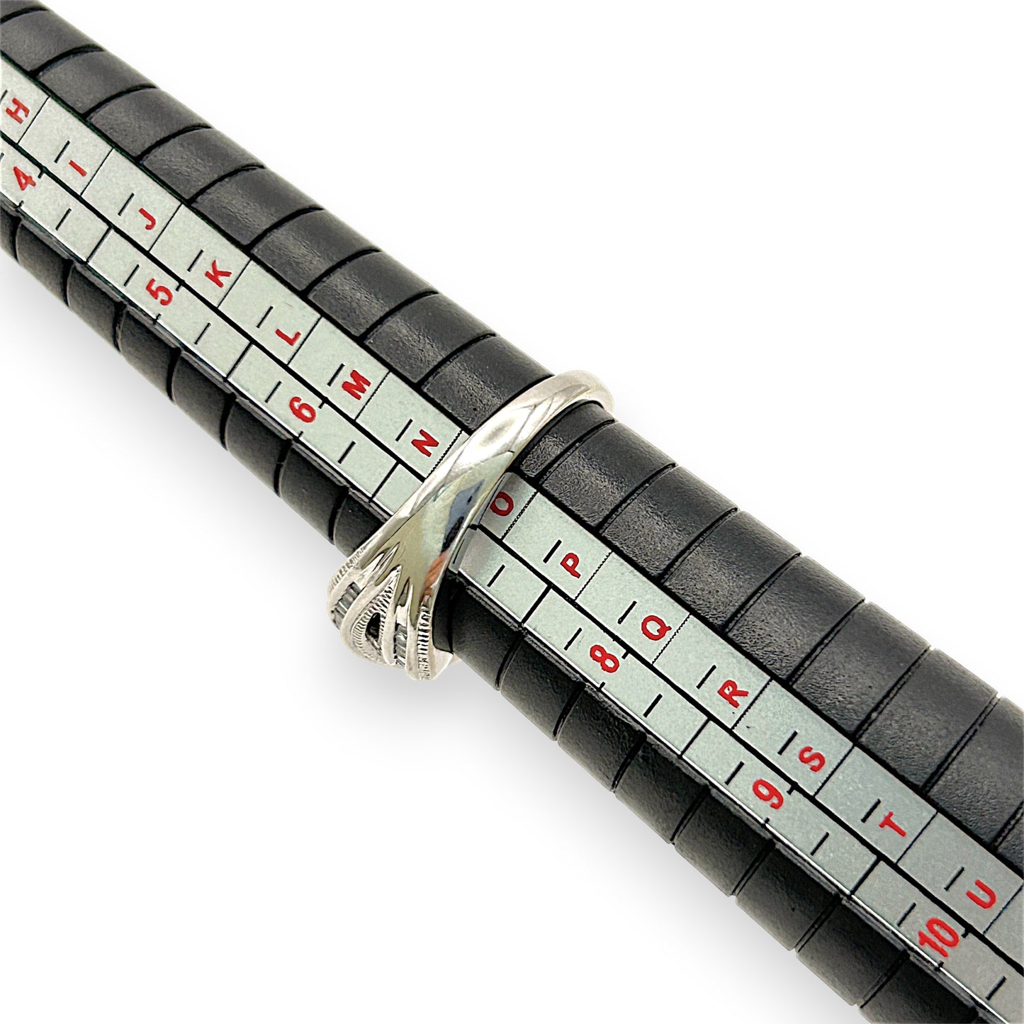 GOLD DEAL | 9kt White Gold Frosted Diamond Weave Ring Valuation $2,300