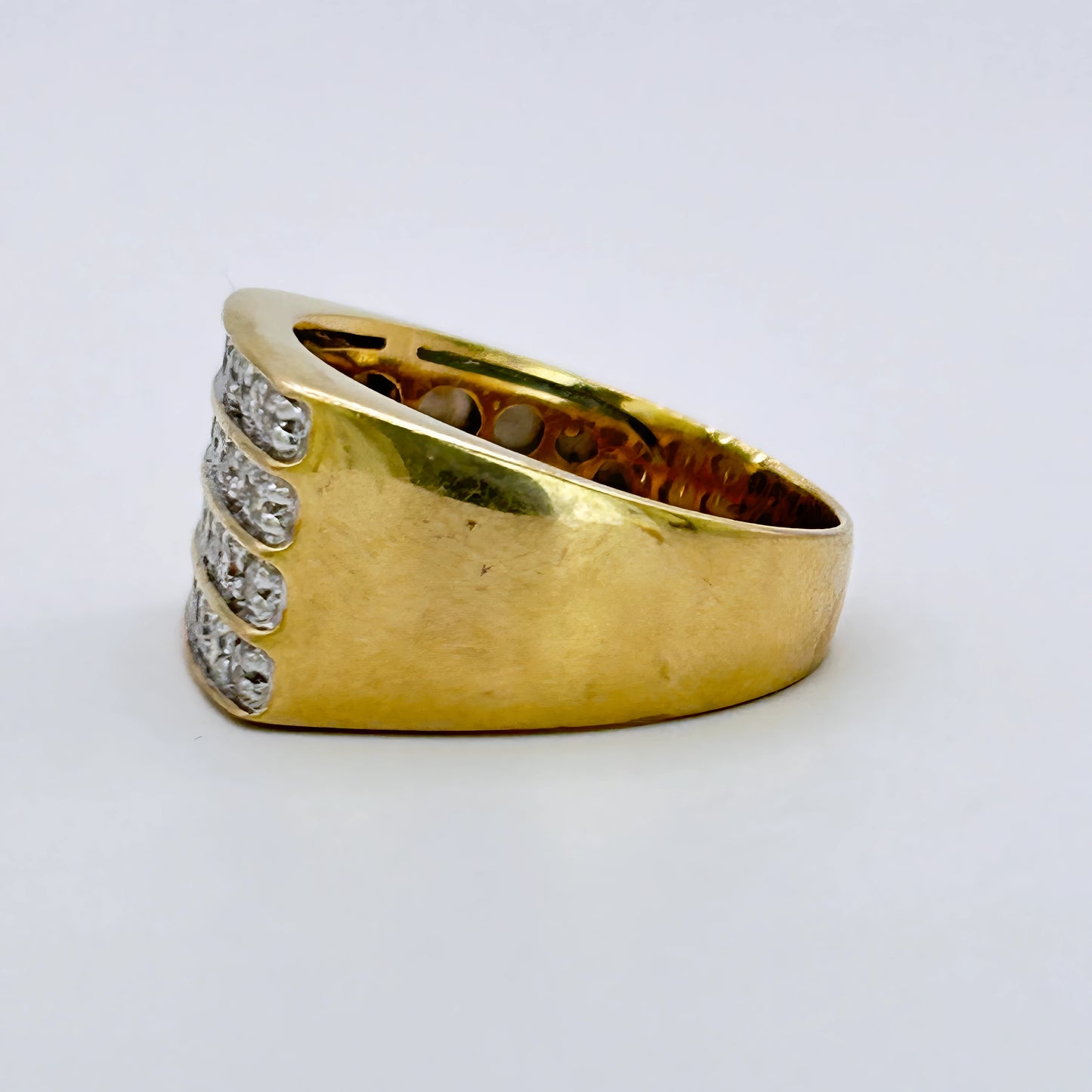 GOLD DEAL | 9kt Gold Radiance Signet Ring with Diamonds TDW 0.85ct.Valuation $4,000
