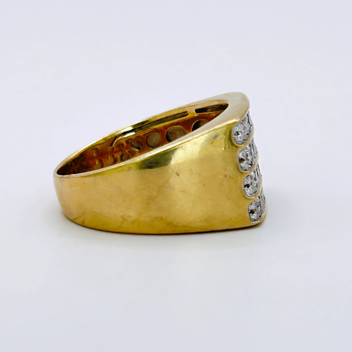 GOLD DEAL | 9kt Gold Radiance Signet Ring with Diamonds TDW 0.85ct.Valuation $4,000