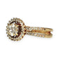 GOLD DEAL | 14ct (14K) Gold Halo Design Cluster Diamond Ring Valuation $2,900
