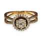 GOLD DEAL | 14ct (14K) Gold Halo Design Cluster Diamond Ring Valuation $2,900