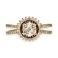 GOLD DEAL | 14ct (14K) Gold Halo Design Cluster Diamond Ring Valuation $2,900