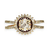 14ct Gold Halo Design Cluster Diamond Ring Valuation $2,900. R # 232