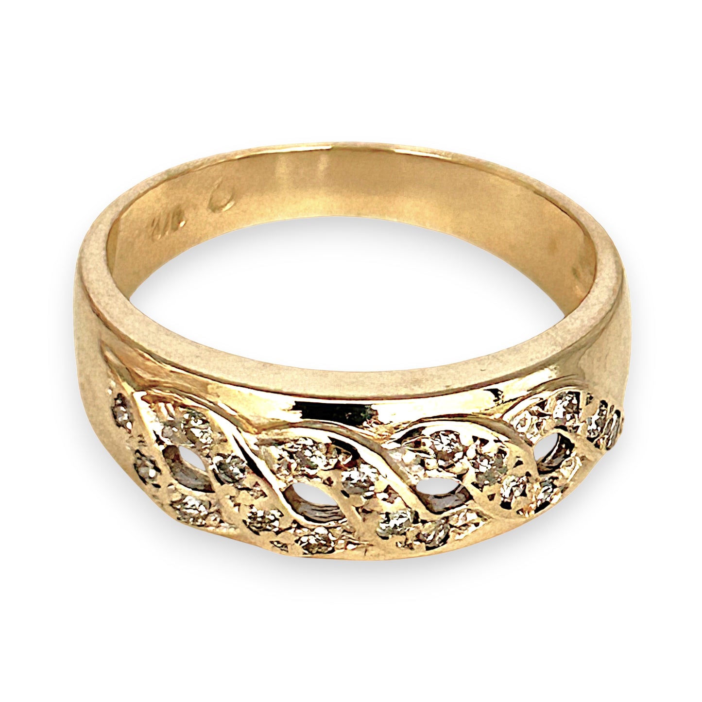 GOLD DEAL | 9ct Gold Refurbished Braided Radiance Ring Size P