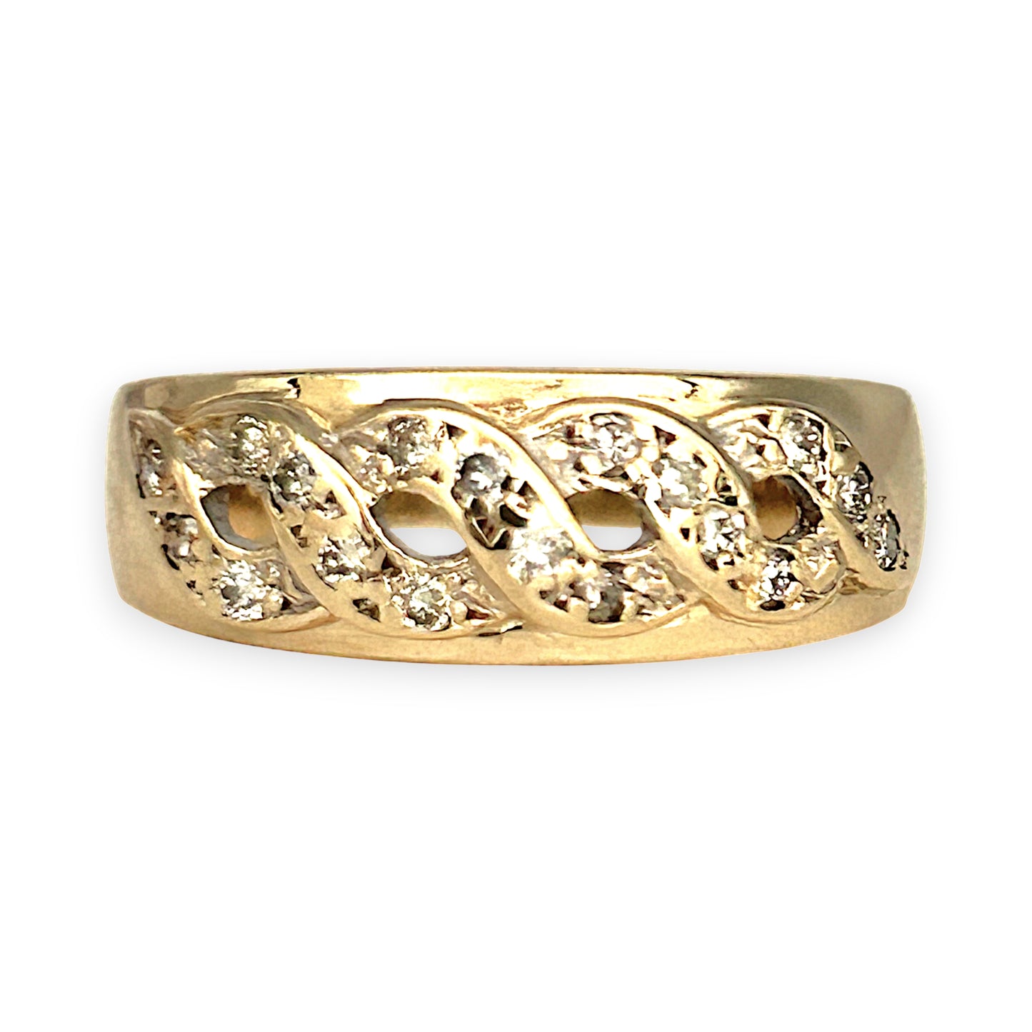 GOLD DEAL | 9ct Gold Refurbished Braided Radiance Ring Size P