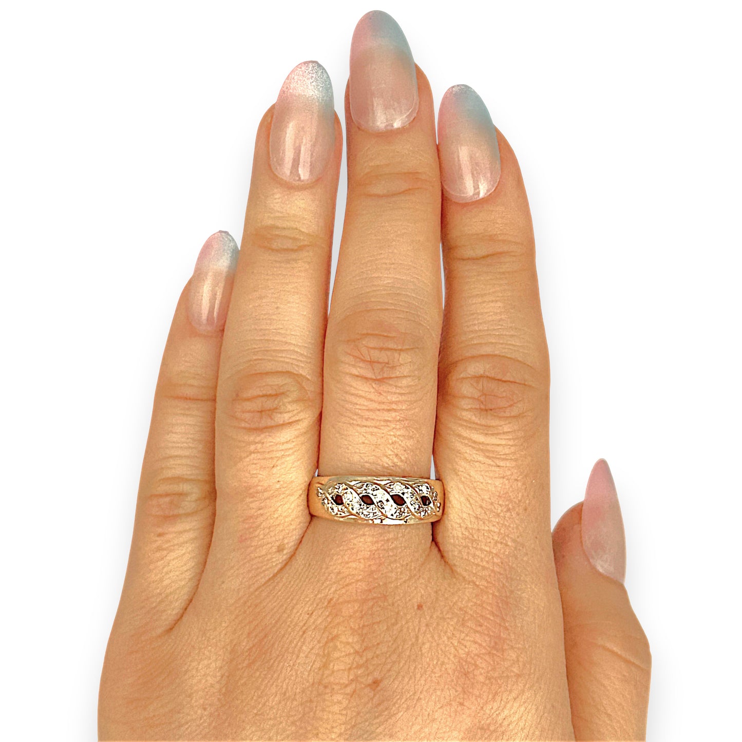 GOLD DEAL | 9ct Gold Refurbished Braided Radiance Ring Size P
