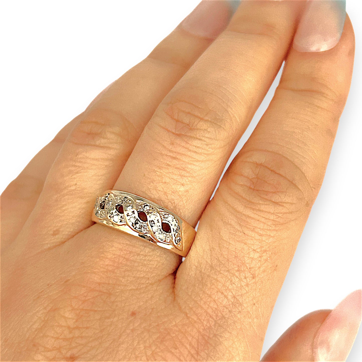 GOLD DEAL | 9ct Gold Refurbished Braided Radiance Ring Size P