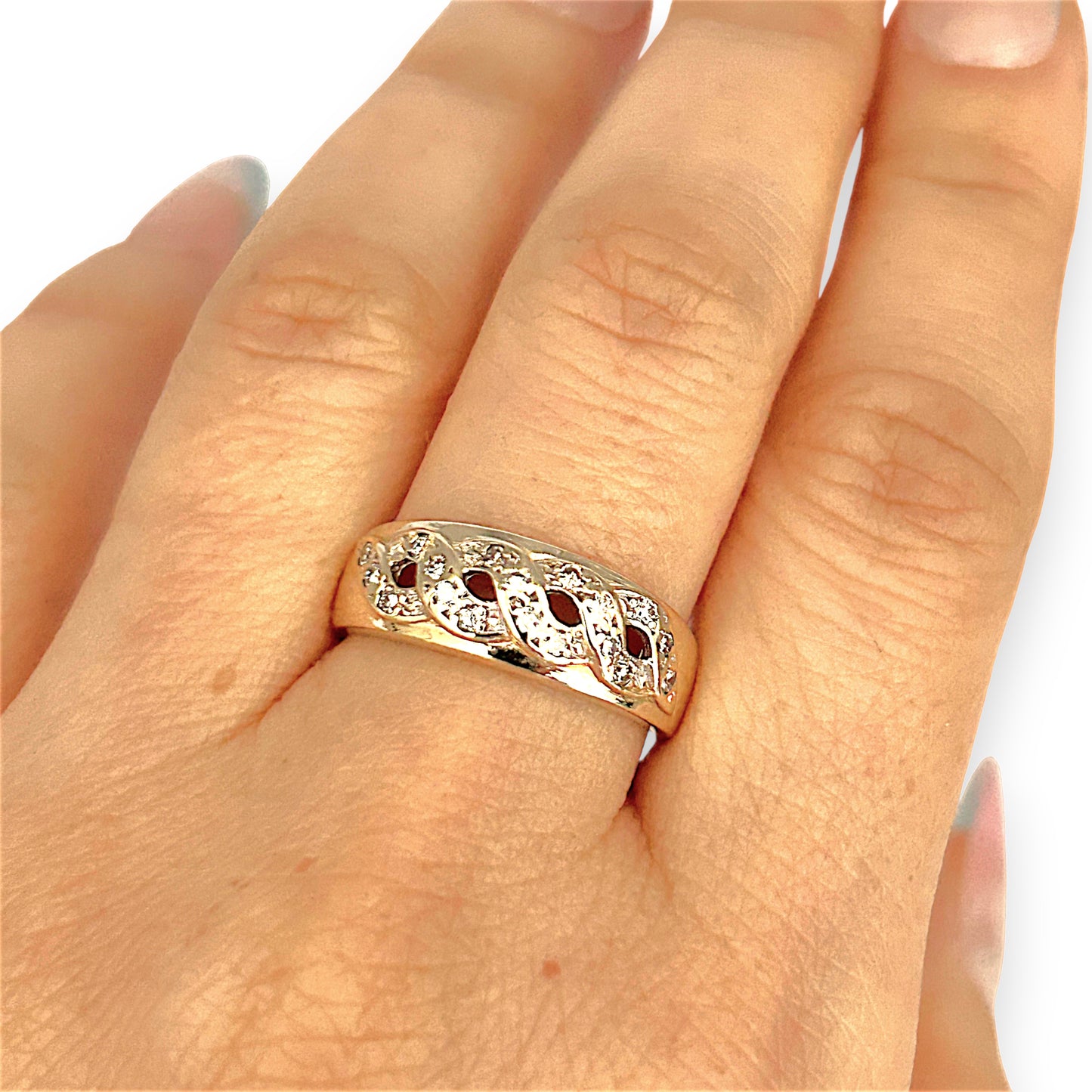 GOLD DEAL | 9ct Gold Refurbished Braided Radiance Ring Size P