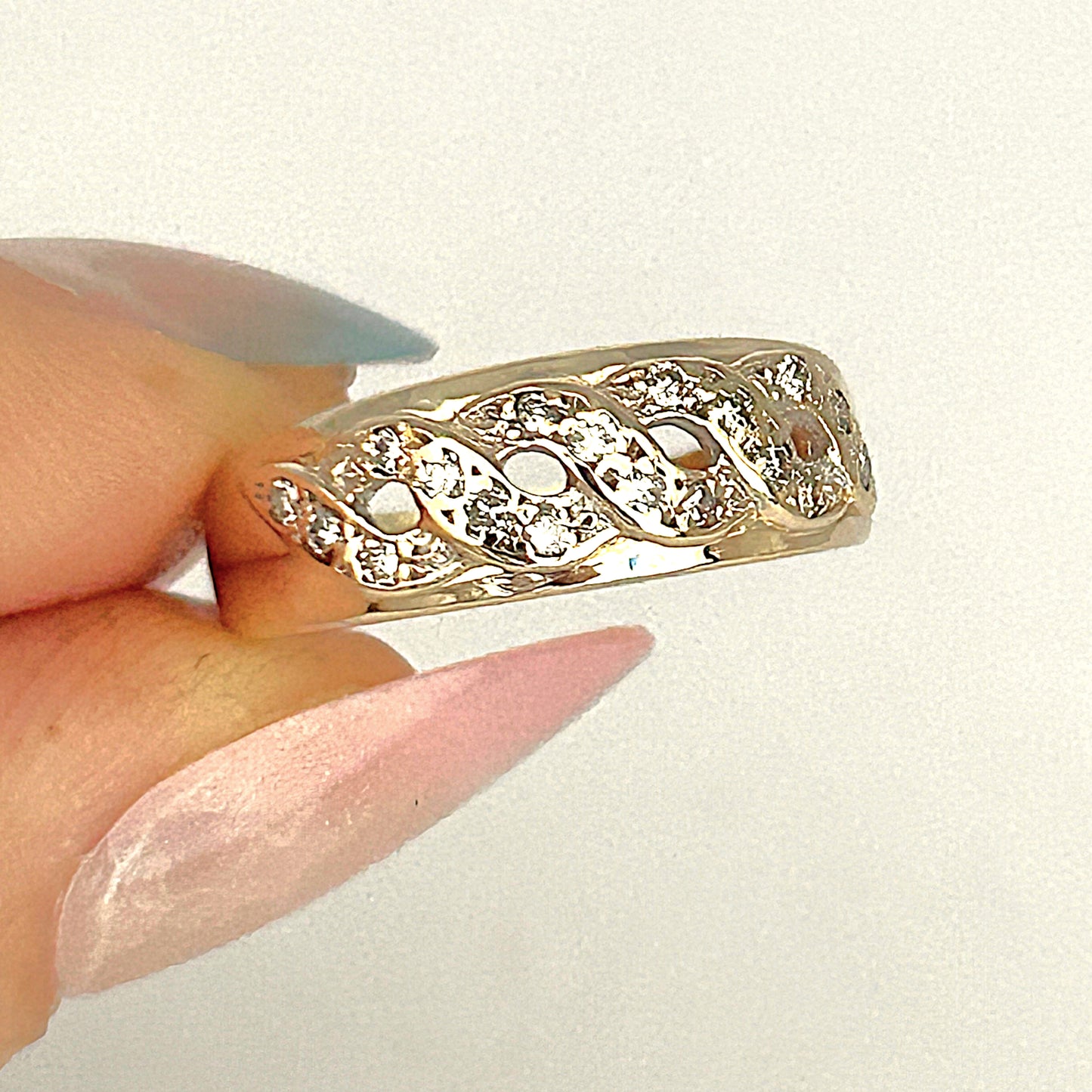 GOLD DEAL | 9ct Gold Refurbished Braided Radiance Ring Size P