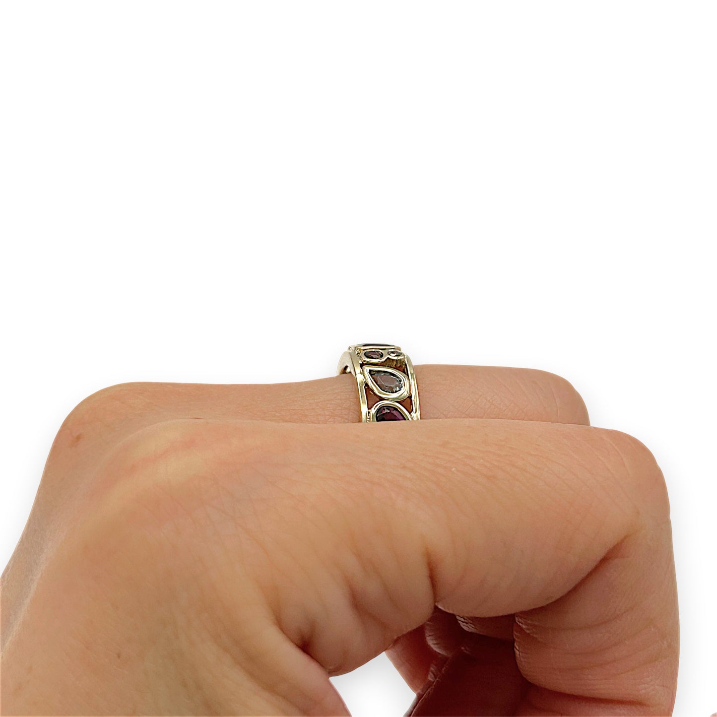 GOLD DEAL | 9kt Gold Aurora Serenade Band Ring Size N