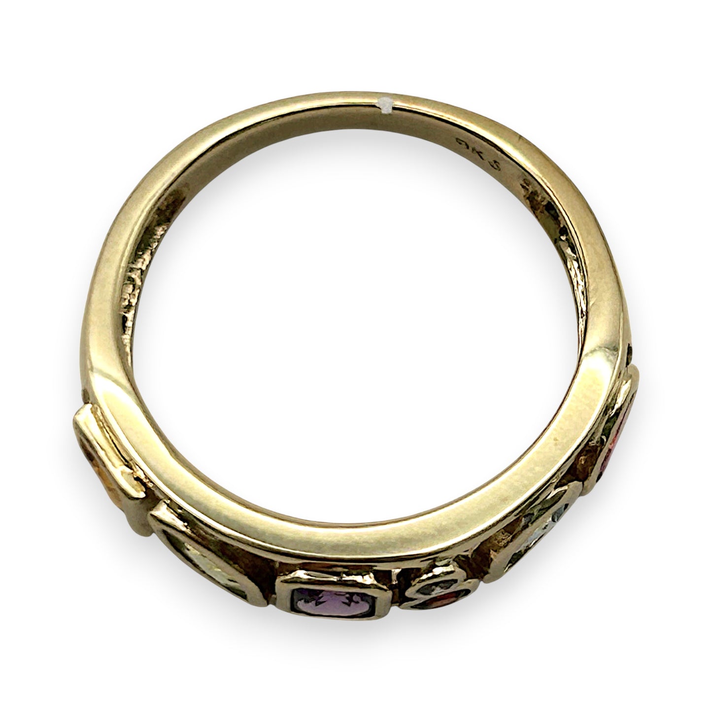 GOLD DEAL | 9kt Gold Aurora Serenade Band Ring Size N