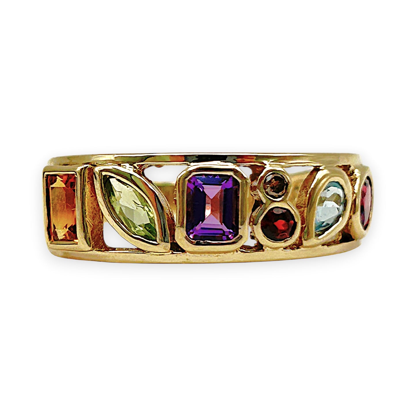 GOLD DEAL | 9kt Gold Aurora Serenade Band Ring Size N